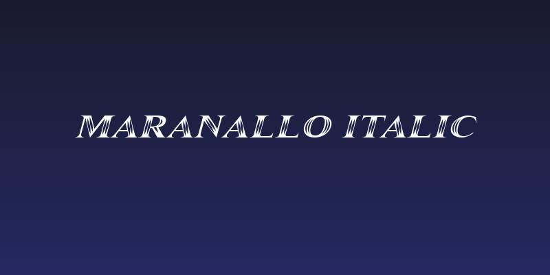 Maranallo Italic Social Header