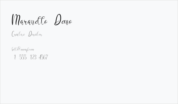 Maranello Demo Business Card