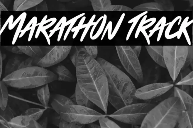 Marathon Track Шрифта examples