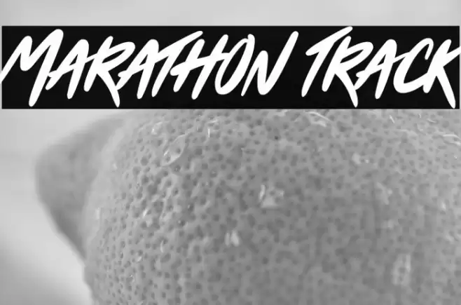 Marathon Track Шрифта examples