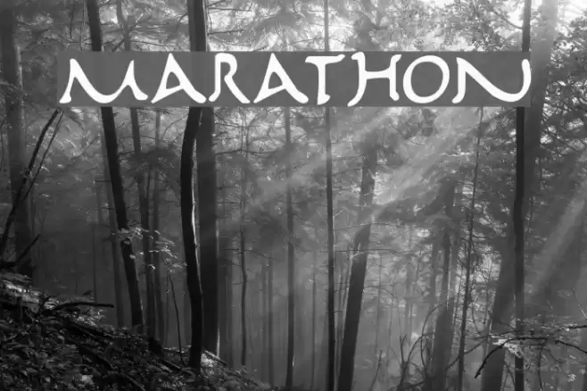 Marathon Font examples