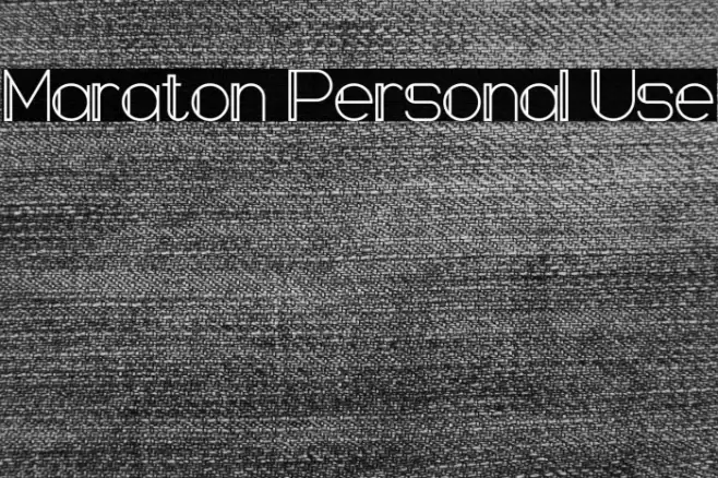 Maraton Personal Use Font examples