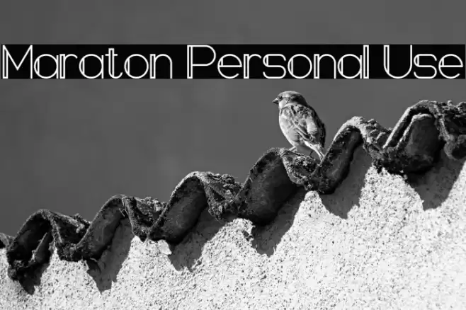 Maraton Personal Use Font examples