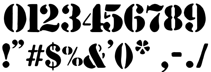 Marbella Army Font OTHER CHARS