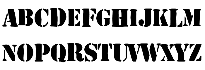 Marbella Army Font LOWERCASE