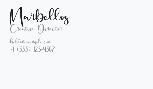 Marbellos Business Card