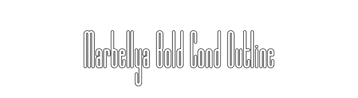 Marbellya Bold Cond Outline  font caratteri gratis