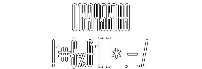 Marbellya Bold Cond Outline Font OTHER CHARS
