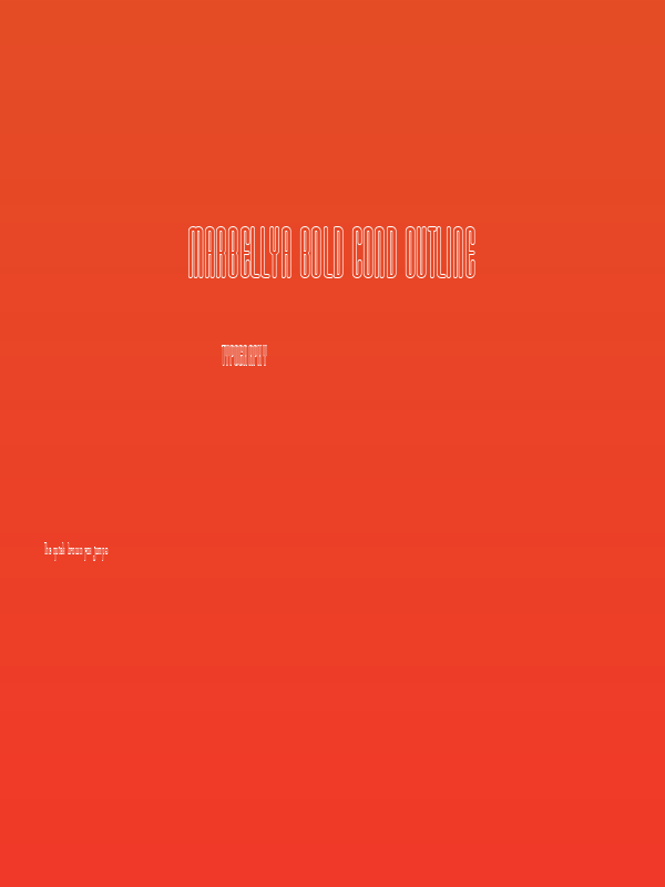 Marbellya Bold Cond Outline Poster