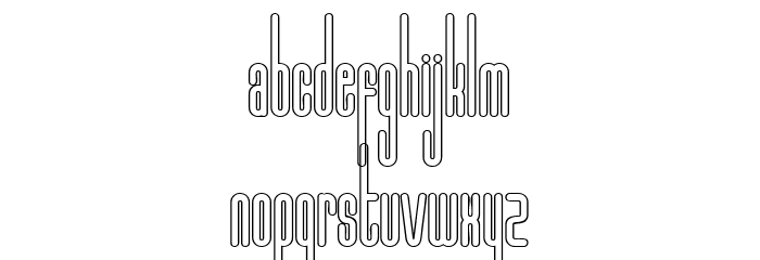 Marbellya Bold Cond Outline Font LOWERCASE