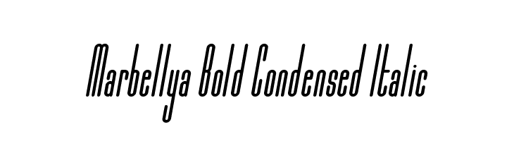 Marbellya Bold Condensed Italic  Скачать бесплатные шрифты