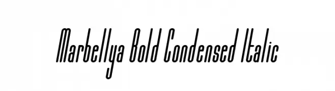 Marbellya Bold Condensed Italic  Descarca Fonturi Gratis