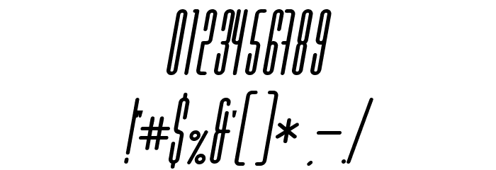 Marbellya Bold Condensed Italic Font OTHER CHARS