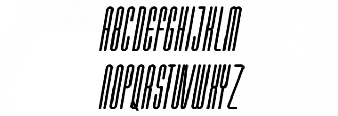 Marbellya Bold Condensed Italic Fonte MAIÚSCULAS