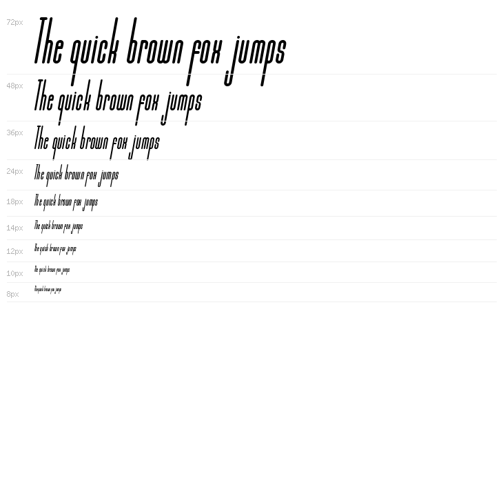 Marbellya Bold Condensed Italic Waterfall