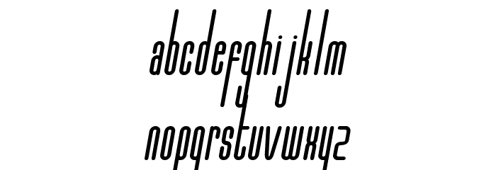 Marbellya Bold Condensed Italic Font LOWERCASE