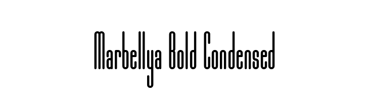 Marbellya Bold Condensed  les polices de caractères gratuit tlcharger