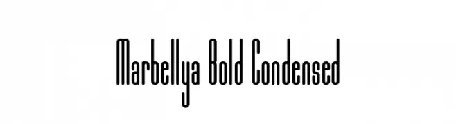 Marbellya Bold Condensed  नि: शुल्क फ़ॉन्ट्स डाउनलोड