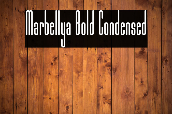 Marbellya Bold Condensed Example 1