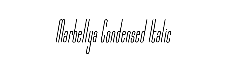 Marbellya Condensed Italic  フリーフォントのダウンロード
