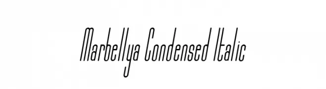 Marbellya Condensed Italic  Descarca Fonturi Gratis