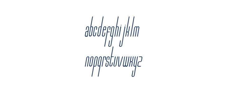 Marbellya Condensed Italic Lowercase