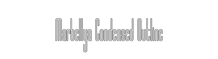 Marbellya Condensed Outline  Descarca Fonturi Gratis