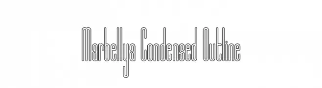 Marbellya Condensed Outline  Descarca Fonturi Gratis