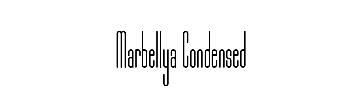 Marbellya Condensed  Free Fonts Download