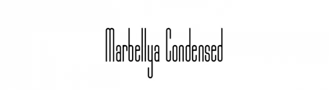 Marbellya Condensed  Descarca Fonturi Gratis