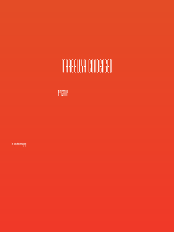 Marbellya Condensed Poster