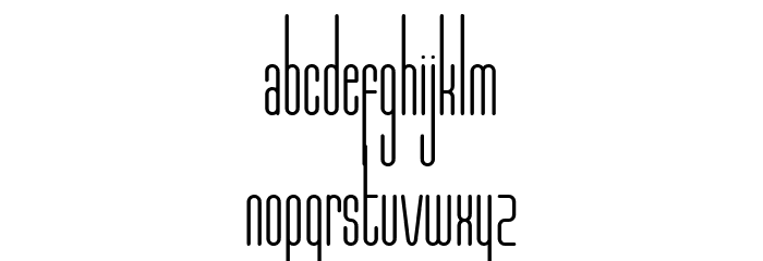 Marbellya Condensed Font LOWERCASE
