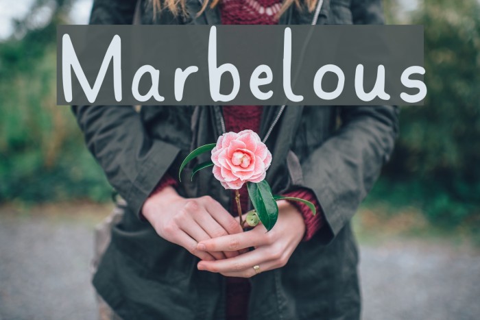 Marbelous Font examples