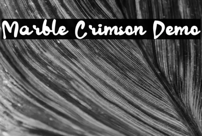 Marble Crimson Demo Font examples