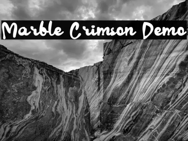 Marble Crimson Demo Font examples