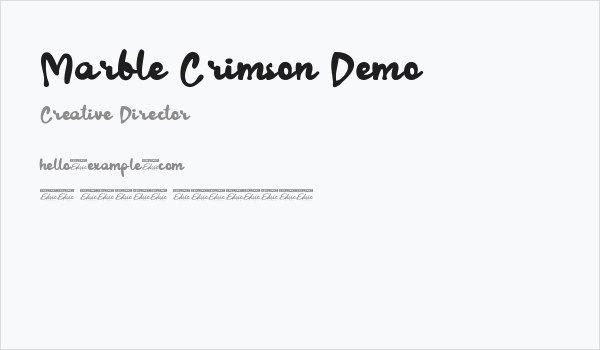 Marble Crimson Demo Business Card
