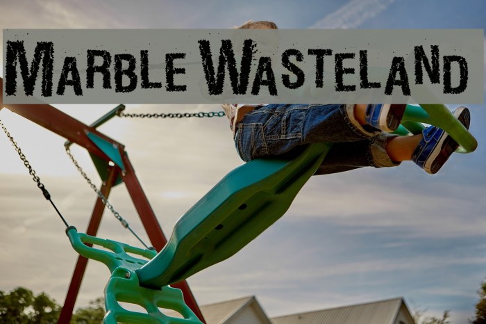 MarbleWasteland Font examples