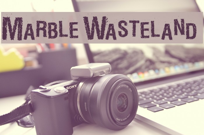 MarbleWasteland Font examples