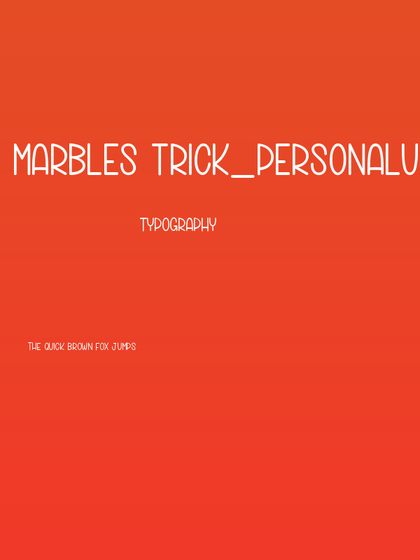 Marbles Trick_PersonalUseOnly Poster
