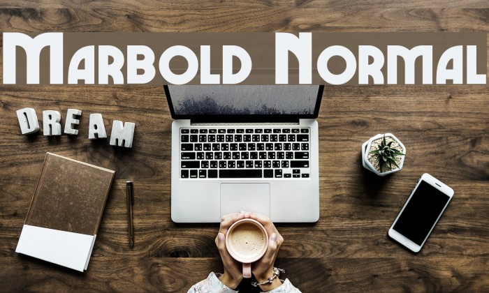 Marbold Normal Font examples