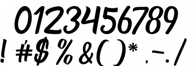 Marborn-Script Font OTHER CHARS