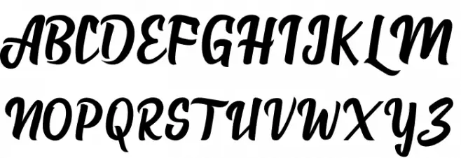 Marborn-Script Schriftart Groß