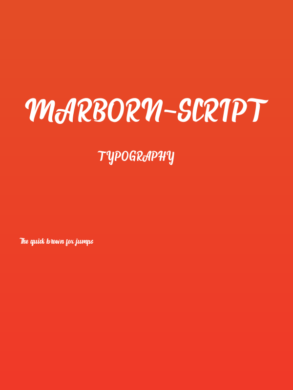 Marborn-Script Poster