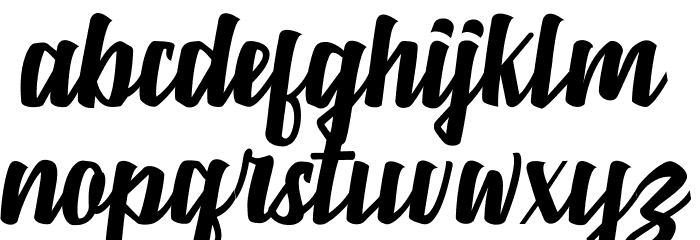Marborn-Script Font LOWERCASE