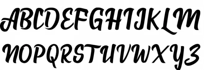 Marborn-Script Schriftart Groß
