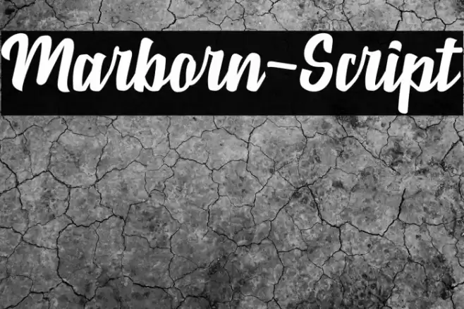 Marborn-Script Font examples