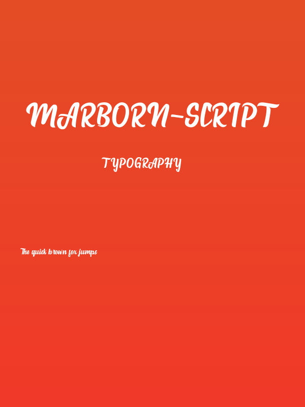 Marborn-Script Poster