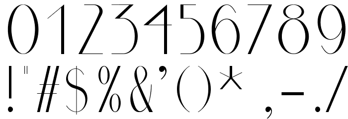 Marbre フォント その他の文字