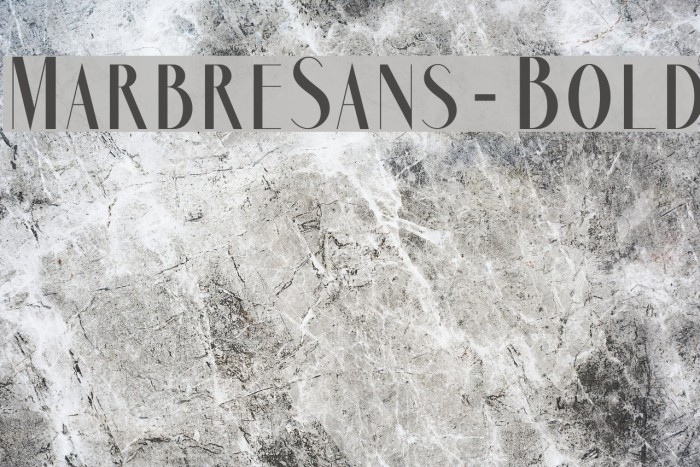MarbreSans-Bold Font examples