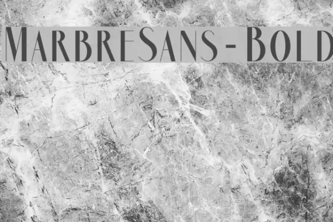 MarbreSans-Bold Font examples